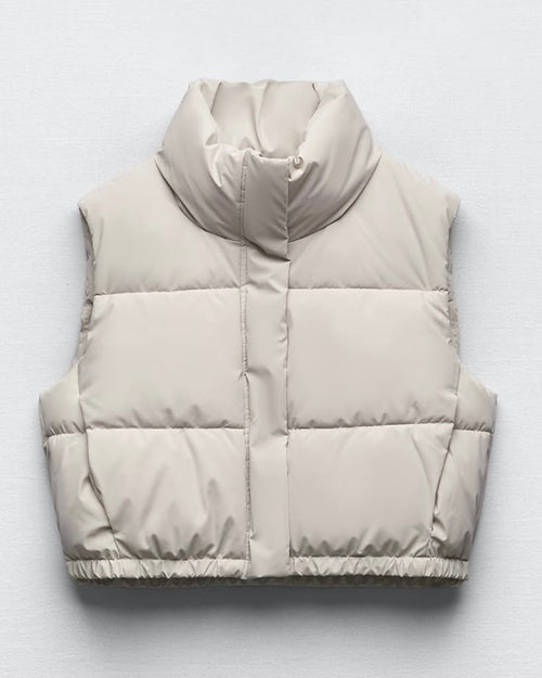 Cropped Puffer Vest